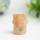 1.1" Flower Agate Mini House Crytsal Carving Bulk Wholesale