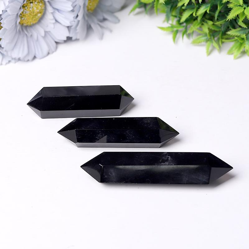 Wholesale Black Obsidian Double Terminated Towers Points Bulk Best Crystal Wholesalers