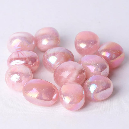 Rose Aura Quartz Tumbles