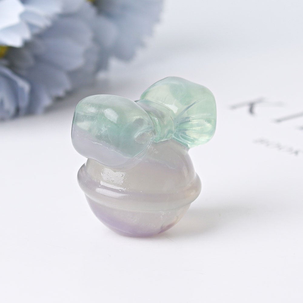 1.6" Fluorite Ring Bell Crystal Carvings for Christmas Best Crystal Wholesalers