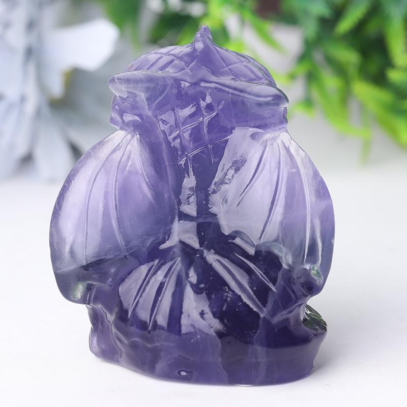 2.5" Fluorite Toothless Crystal Carvings Cartoon Bulk Best Crystal Wholesalers