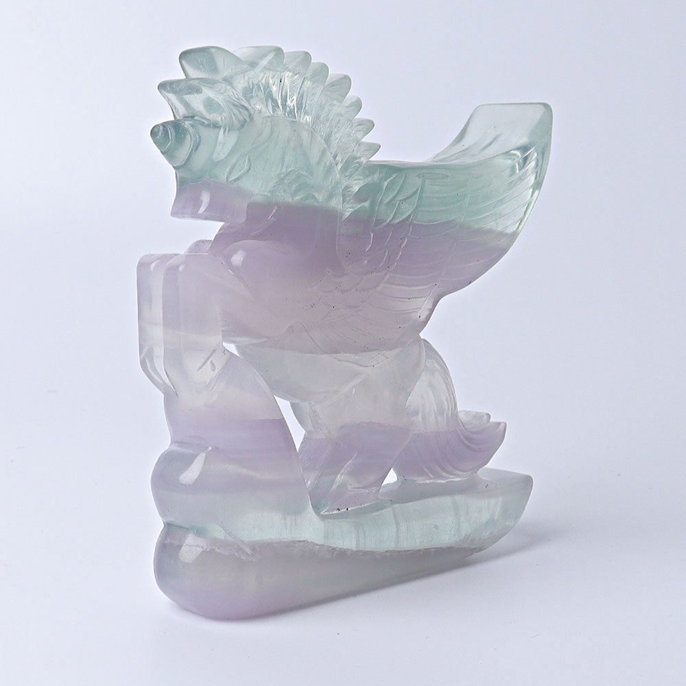 4.5" Fluorite Pegasus Crystal Carvings Animal Bulk Best Crystal Wholesalers