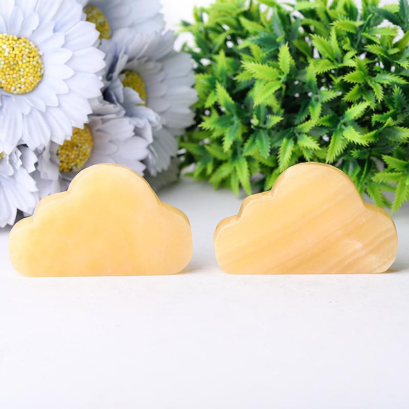 2.8" Yellow Calcite  Cloud Crystal Carvings Model Bulk Best Crystal Wholesalers