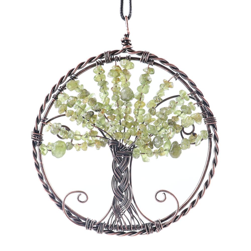 Peridot Tree of Life Wire Wrapped Pendant Bulk & wholesale