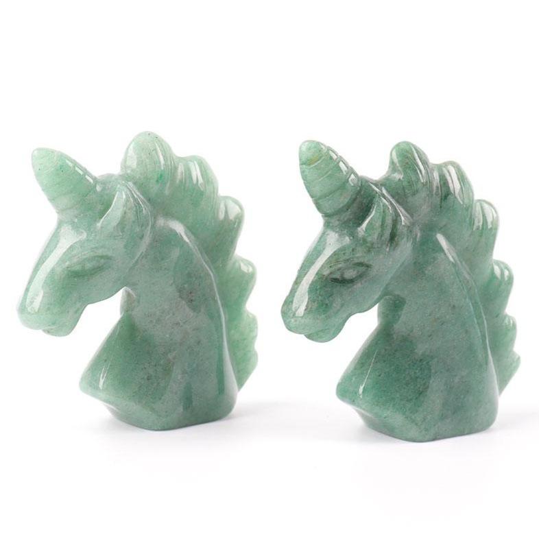 2" Green Aventurine Crystal Carving Unicorn Animal Bulk Best Crystal Wholesalers