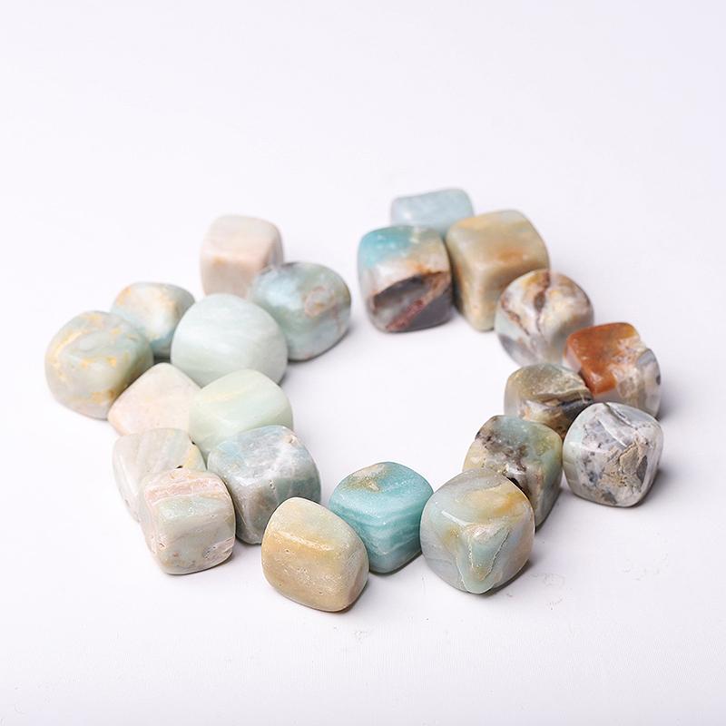 Caribbean Calcite 20mm-25mm tumbled Cubes in Bulk & Wholesale