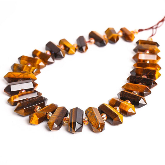 Tiger's Eye Drilled Point String for DIY Best Crystal Wholesalers