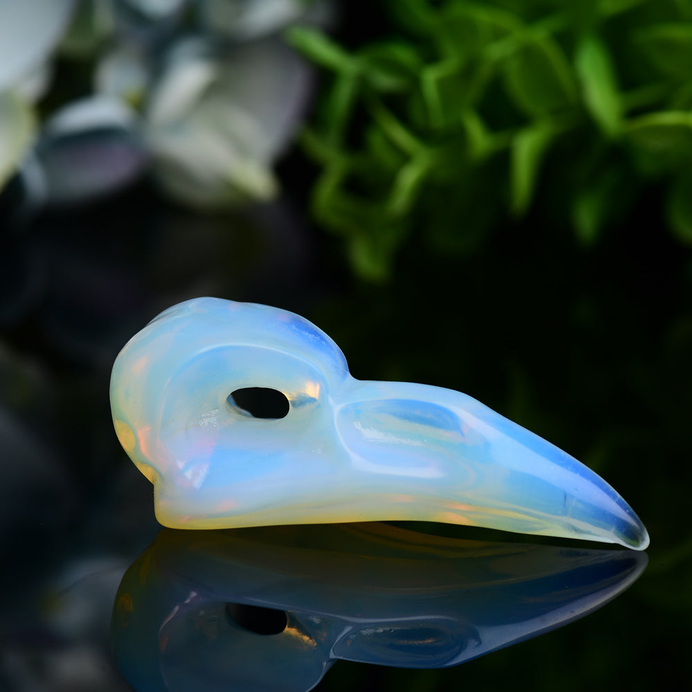 3.0" Opalite Roven Skull Crystal Carving Bulk Best Crystal Wholesalers