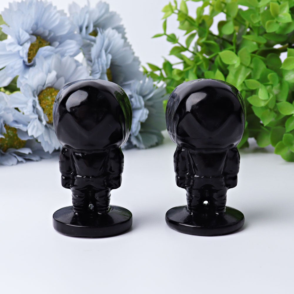 2.5" Black Obsidian Squid Game Crystal Carvings Cartoon Bulk Best Crystal Wholesalers