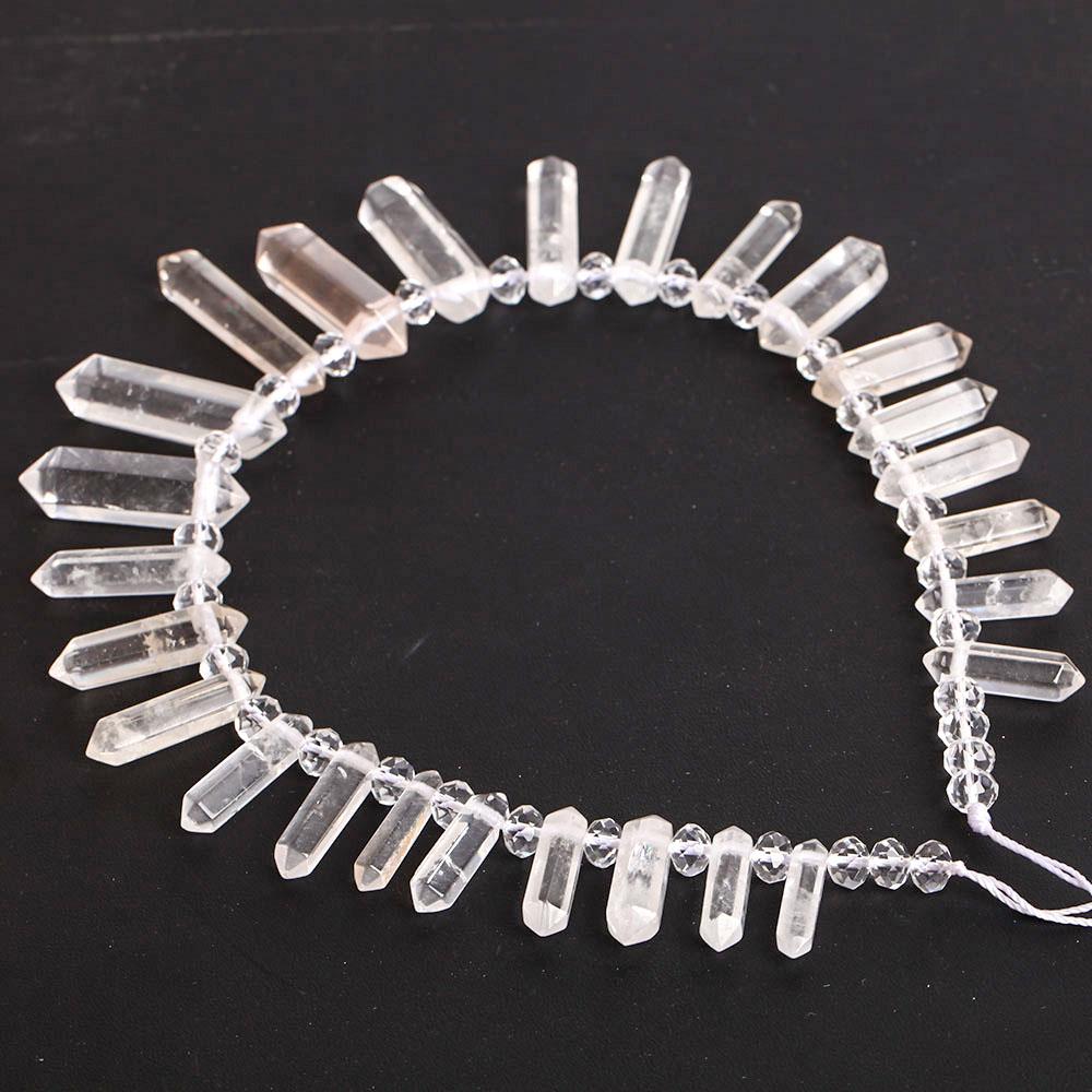 Clear Quartz Crystal Point Chain String for DIY Best Crystal Wholesalers