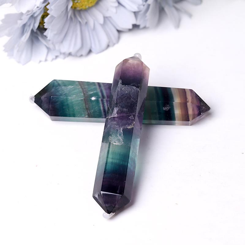 Rainbow Fluorite Double Terminated Towers Points Bulk fo Healing Best Crystal Wholesalers