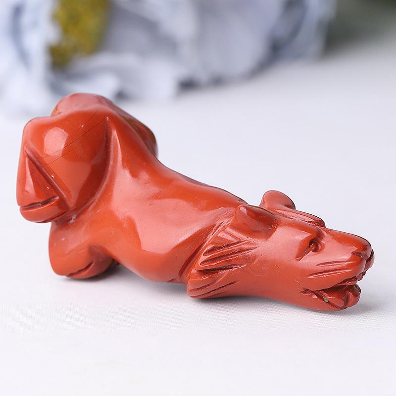 2.5" Wolf Crystal Carvings Animal Bulk Best Crystal Wholesalers