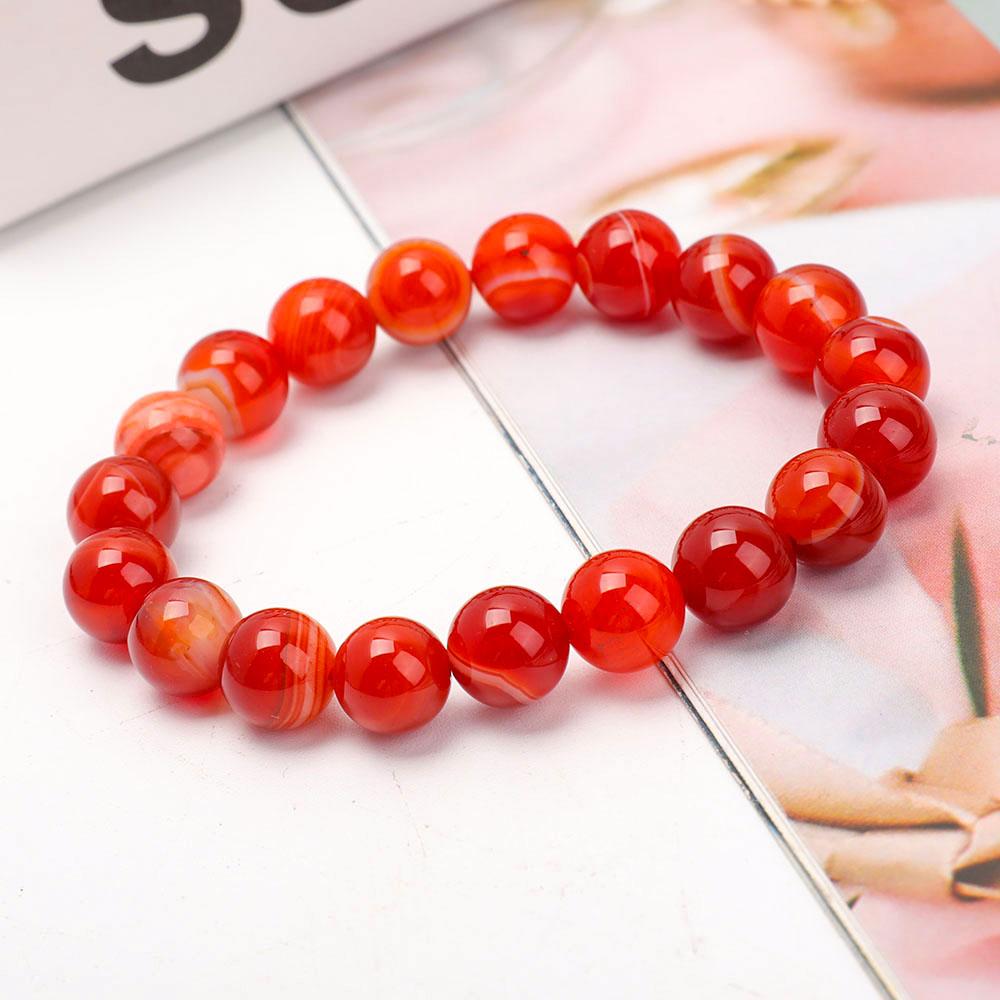 Carnelian Bracelet Meeting Crystals