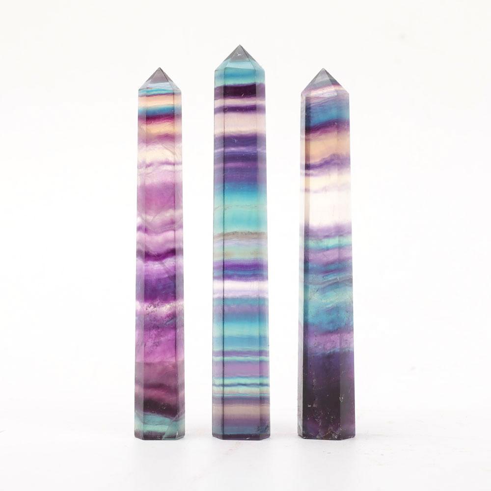 Set of 3 Fluorite Towers Points Bulk Best Crystal Wholesalers