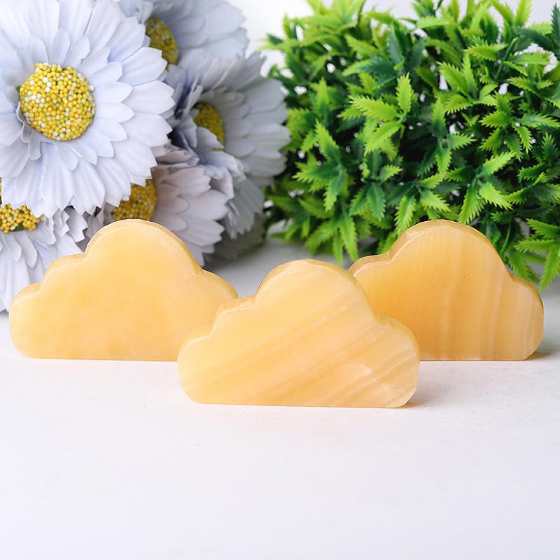 2.8" Yellow Calcite  Cloud Crystal Carvings Model Bulk Best Crystal Wholesalers