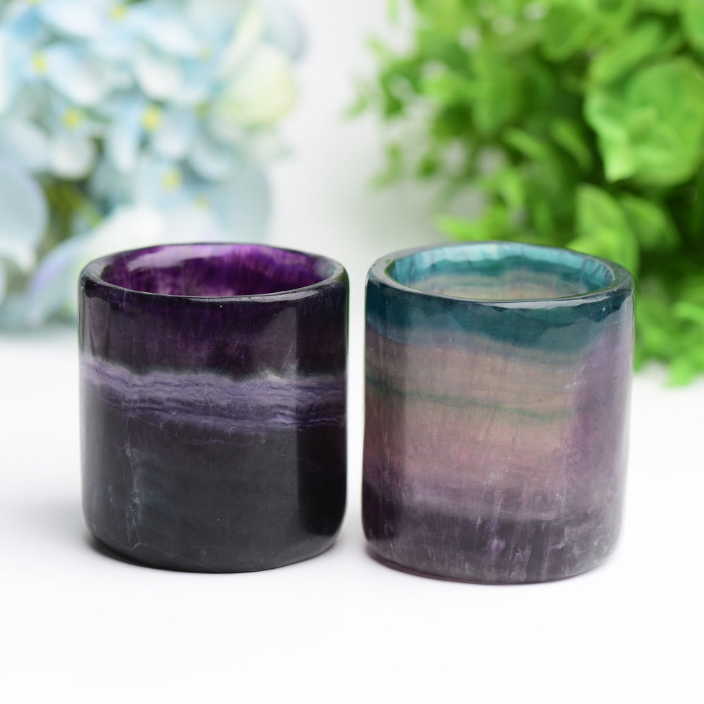 2.5" Rainbow Fluorite Cup Crystal Carving Bulk WholesaleBest Crystal Wholesalers