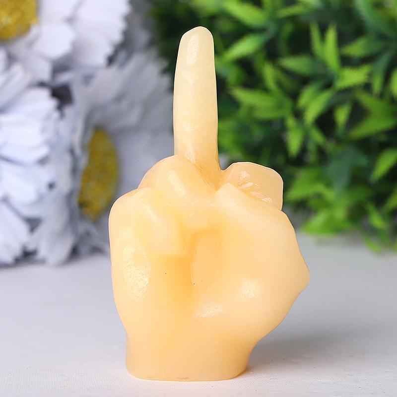 3" Yellow Calcite Hand Crystal Carvings Model Bulk Best Crystal Wholesalers