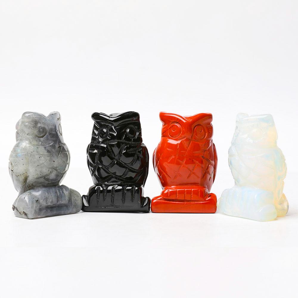 2.0" Crystal Carving Owl Figurine Decoration Animal Bulk Best Crystal Wholesalers