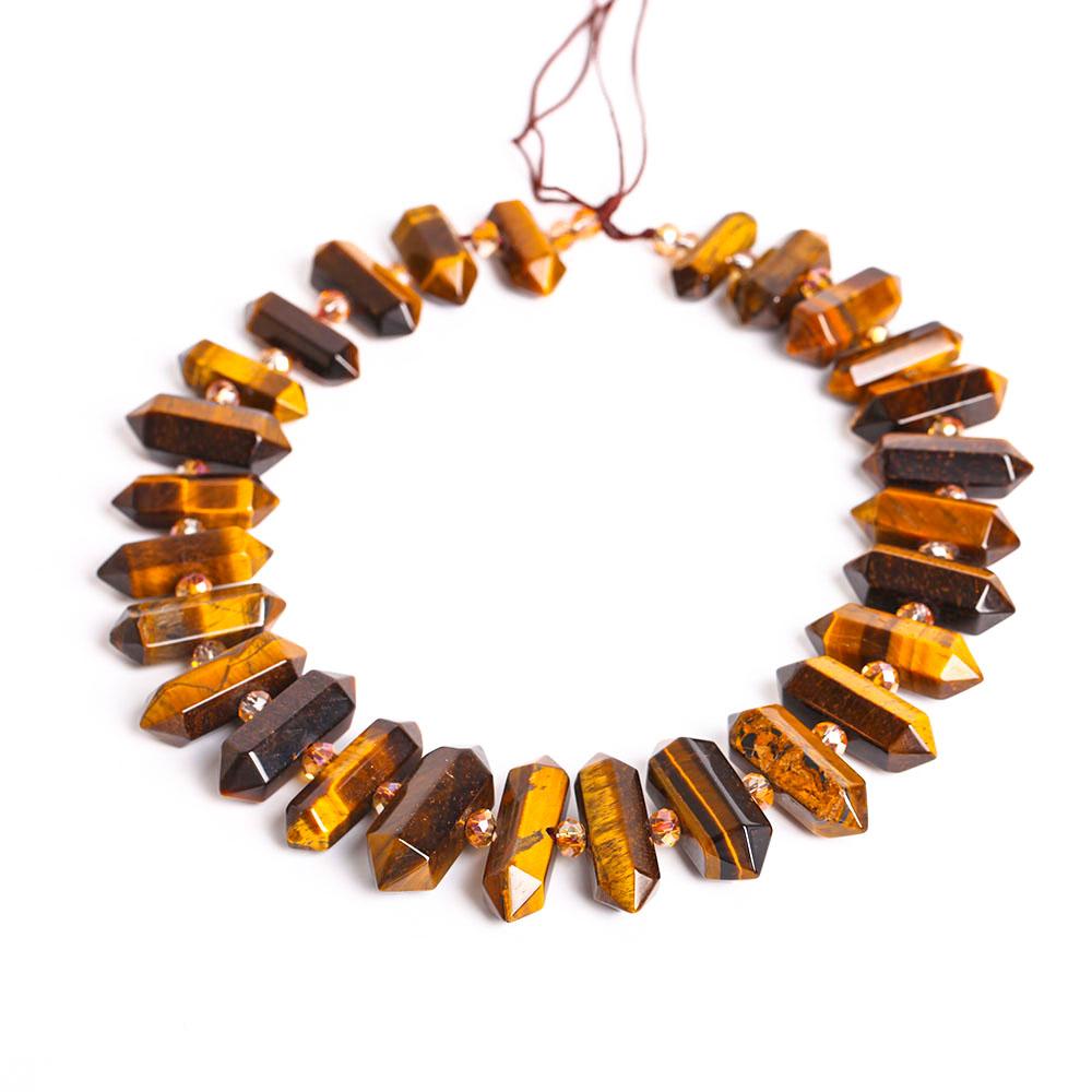 Tiger's Eye Drilled Point String for DIY Best Crystal Wholesalers