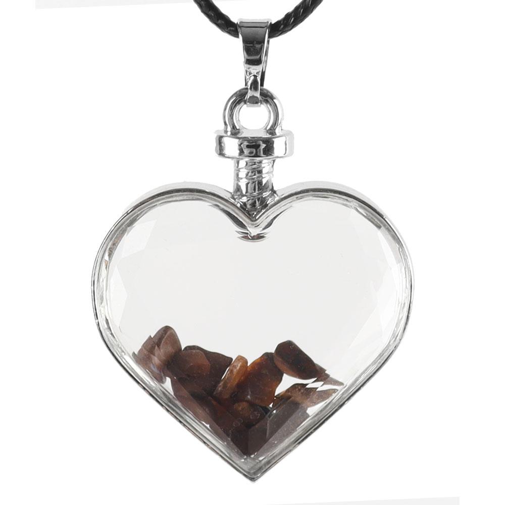 Heart Shaped Crystal Chips Infused Pendant Best Crystal Wholesalers