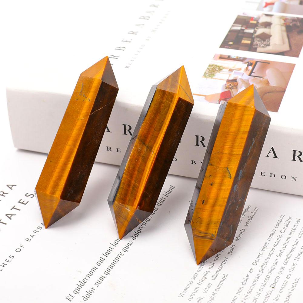 Set of 3 Tiger Eye DT Towers Points Bulk Best Crystal Wholesalers