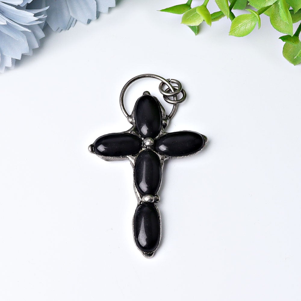 3" Black Obsidian Pendant for Jewelry DIY Best Crystal Wholesalers