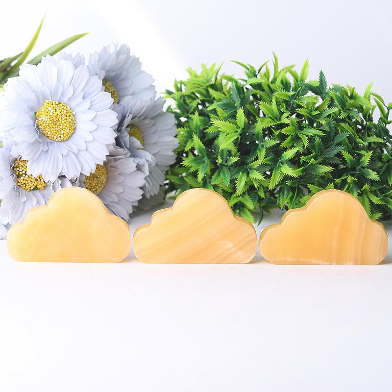 2.8" Yellow Calcite  Cloud Crystal Carvings Model Bulk Best Crystal Wholesalers