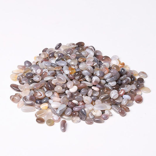 0.1kg Different Size Natural Banded Agate Chips Crystal Chips for Decoration Best Crystal Wholesalers