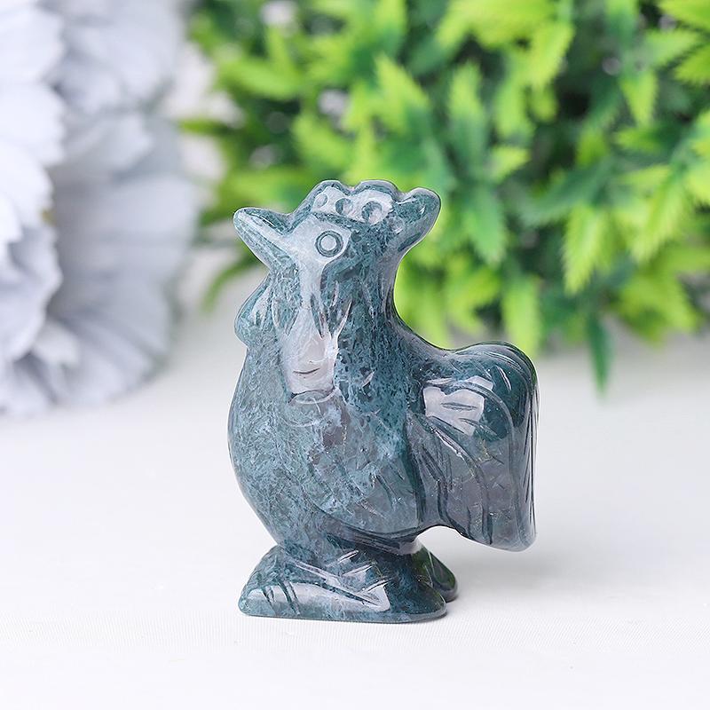 Moss Agate Rooster for  Wholesale price