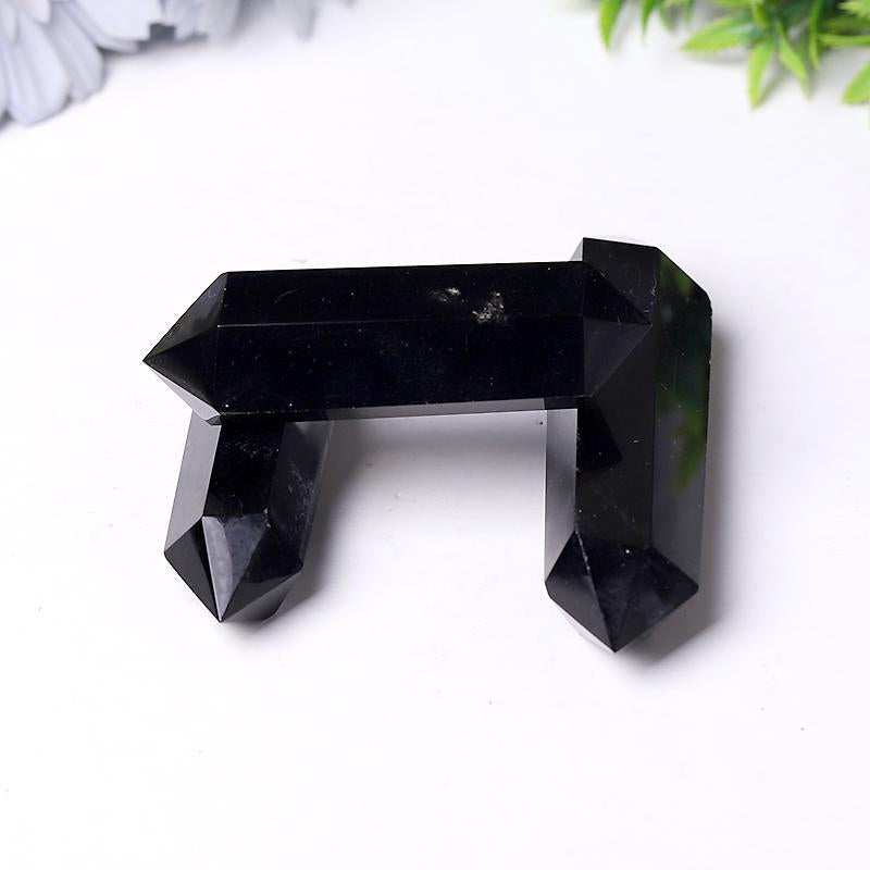 Wholesale Black Obsidian Double Terminated Towers Points Bulk Best Crystal Wholesalers