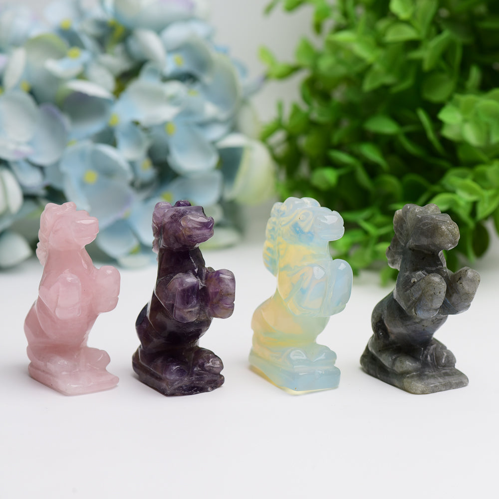 2.5" Pegasus Animal Crytsal Carving Free Form Bulk Best Crystal Wholesalers Dream Amethyst Rose Quartz Opalite Labradorite