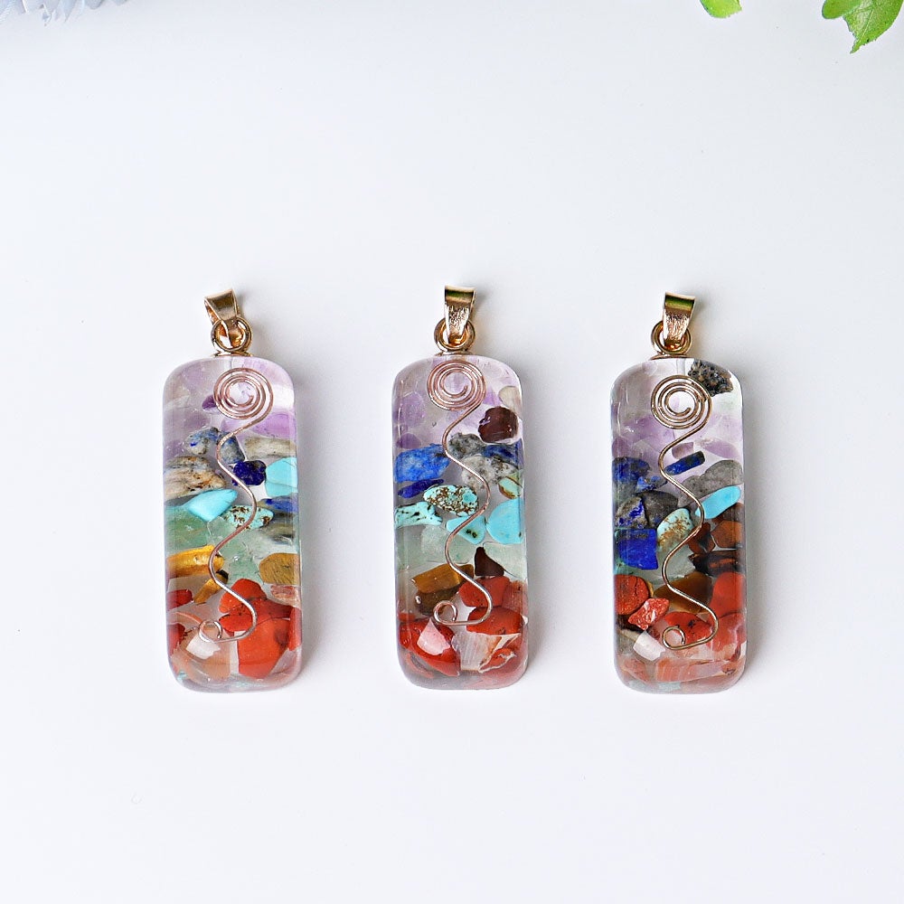 1.8" Chakra Resin Crystal Pendant Best Crystal Wholesalers