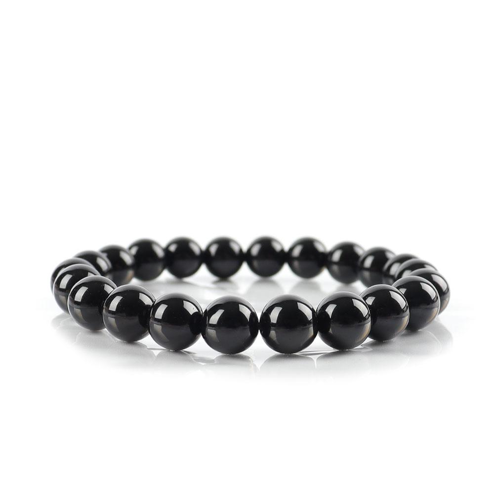 8mm Black Obsidian Bracelet Best Crystal Wholesalers