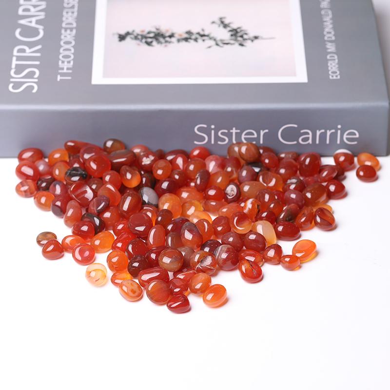 0.1kg Natural Carnelian Round tumbled stone for bulk & wholesale