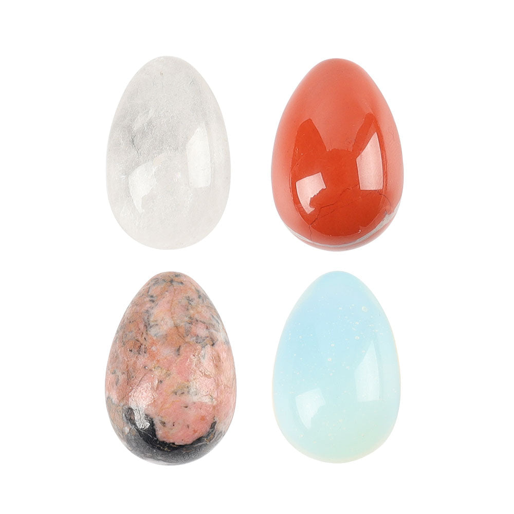 20mm Mini Egg Shape Crystal Palm Stone Best Crystal Wholesalers Clear Quartz Opalite Aventurine Black Obsidian Lepidolite Red Jasper Tiger Eye Rhodonite