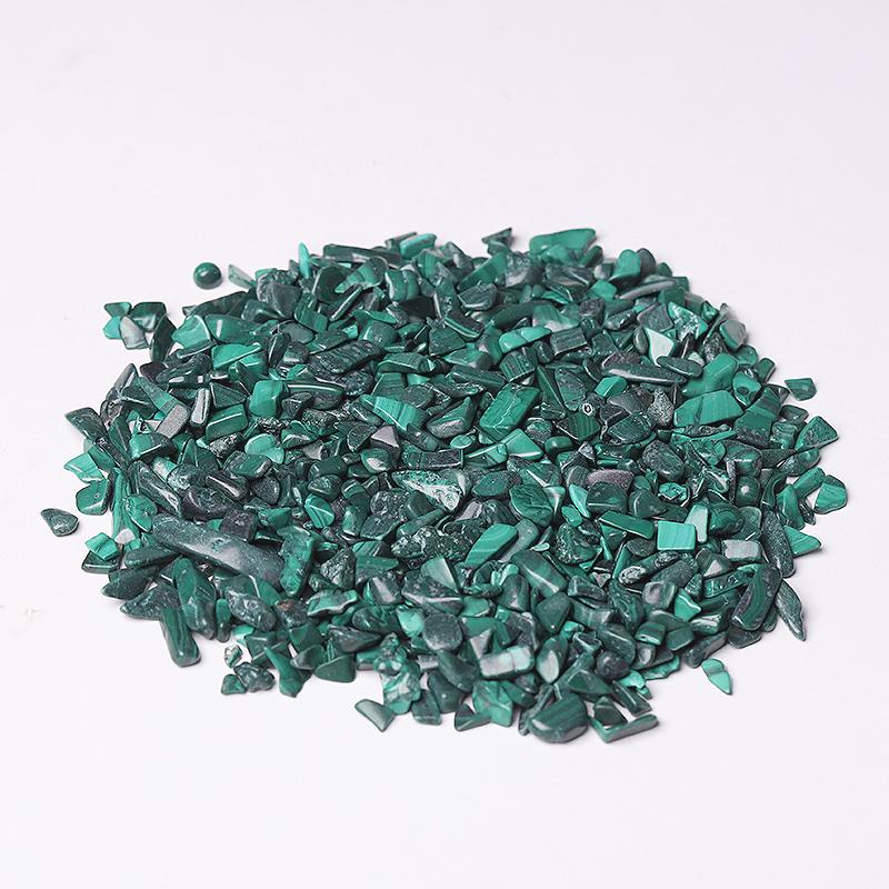 0.1kg 5-7mm Natural Malachite Chips Crystal Chips for Decoration Best Crystal Wholesalers