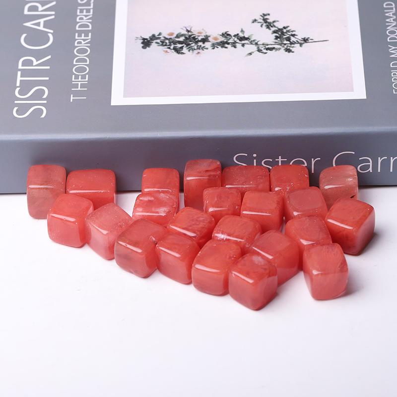 0.1kg Red Smelting bulk tumbled stone Cubes Best Crystal Wholesalers