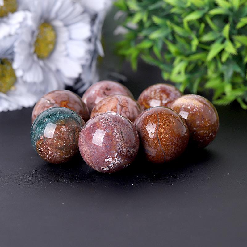 2.0"-4.0" Ocean Jasper Sphere Best Crystal Wholesalers