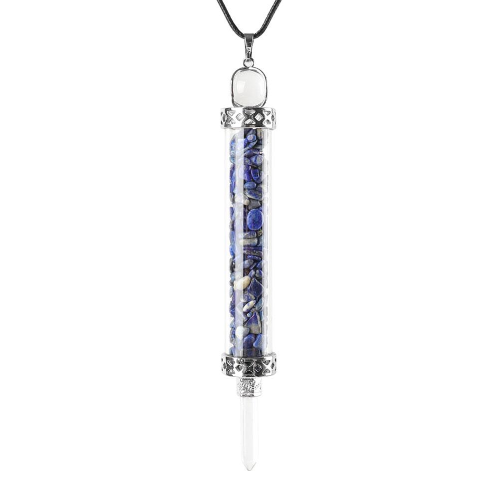 5“ Healing Stone Chips Pendant Crystal Pendulum