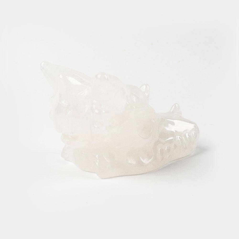 Clear Quartz Dragon Head Carvings