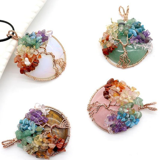 Tree of Life Pendant, Chakra, Quartz Chips, Chakra Pendant Best Crystal Wholesalers