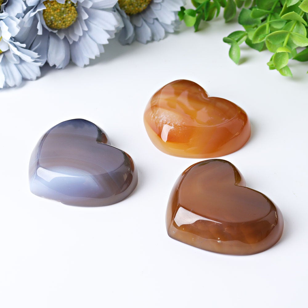 2.1" Agate Heart Shape Bowls Crystal Carvings Best Crystal Wholesalers