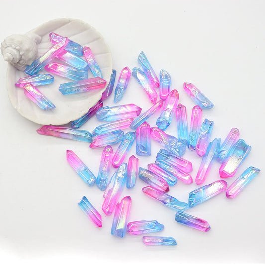 0.5kg Pink and Blue Aura Quartz Towers Points Bulk Best Crystal Wholesalers