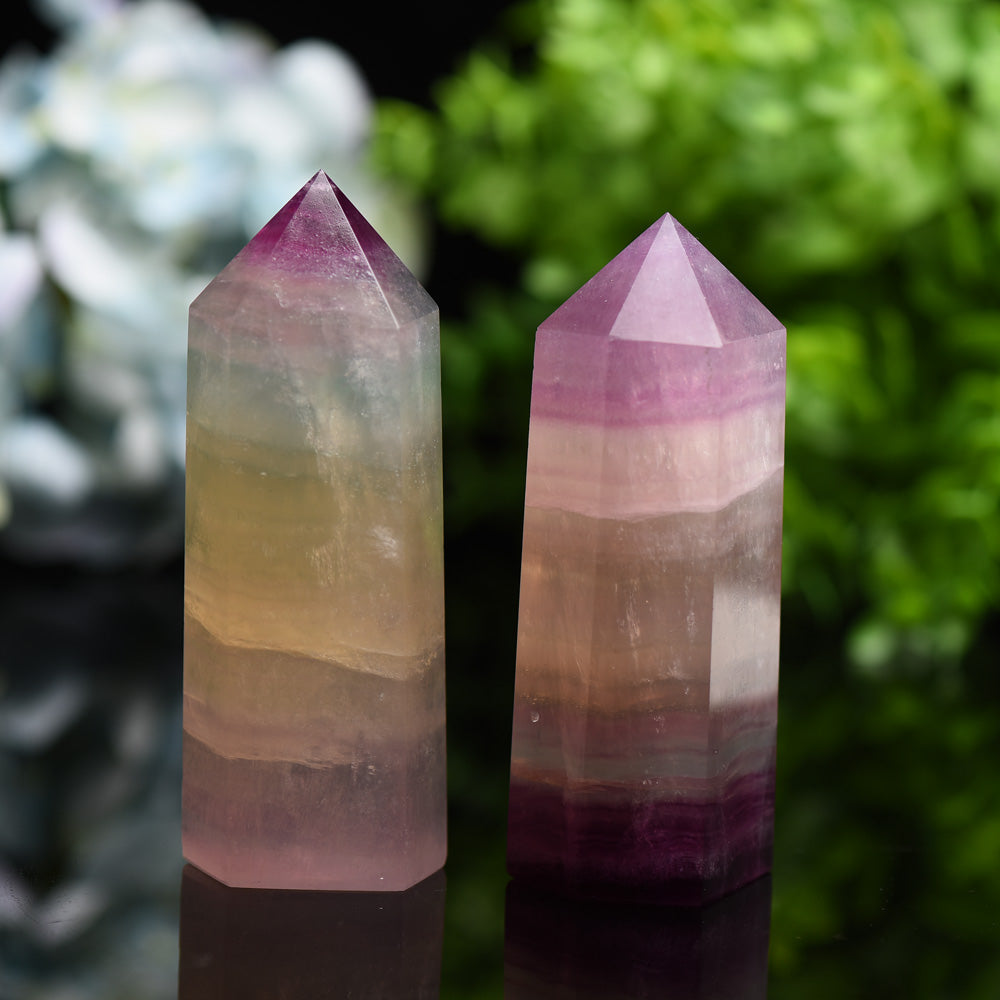 4.0"-5.0" Rainbow Fluorite Crystal Tower Bulk WholesaleBest Crystal Wholesalers