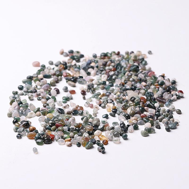 0.1kg Natural Moss Agate Chips Crystal Chips for Decoration Best Crystal Wholesalers