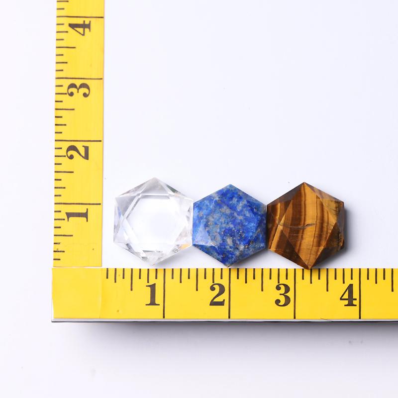 1" Crystal Hexagon Pocket Stone  for Pendant for DIY Best Crystal Wholesalers