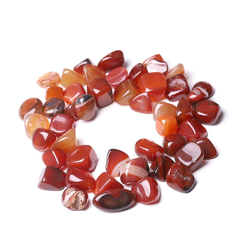  Carnelian Crystal tumbled stone