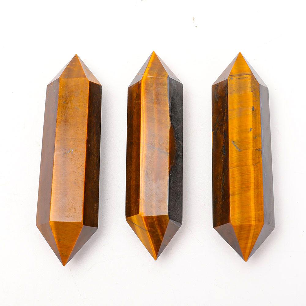 Set of 3 Tiger Eye DT Towers Points Bulk Best Crystal Wholesalers