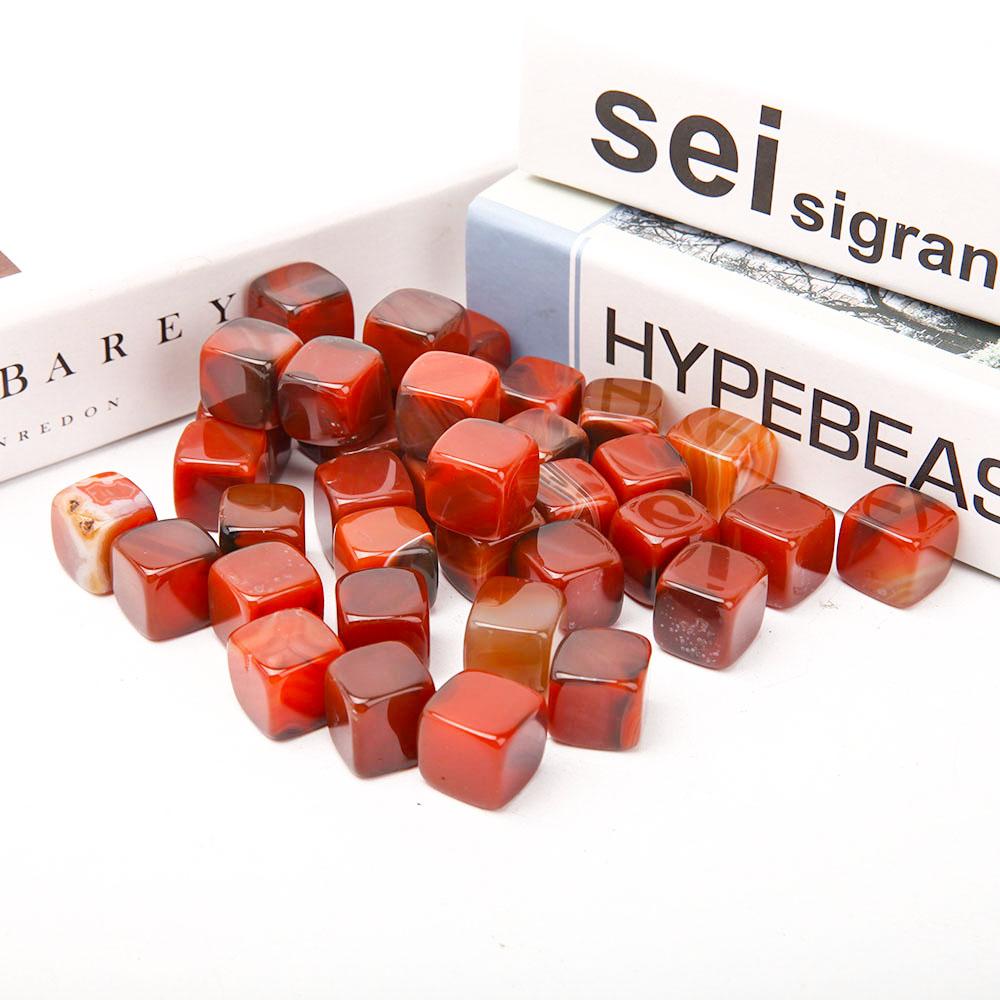 0.1kg Carnelian Cubes Bag bulk tumbled stone Best Crystal Wholesalers