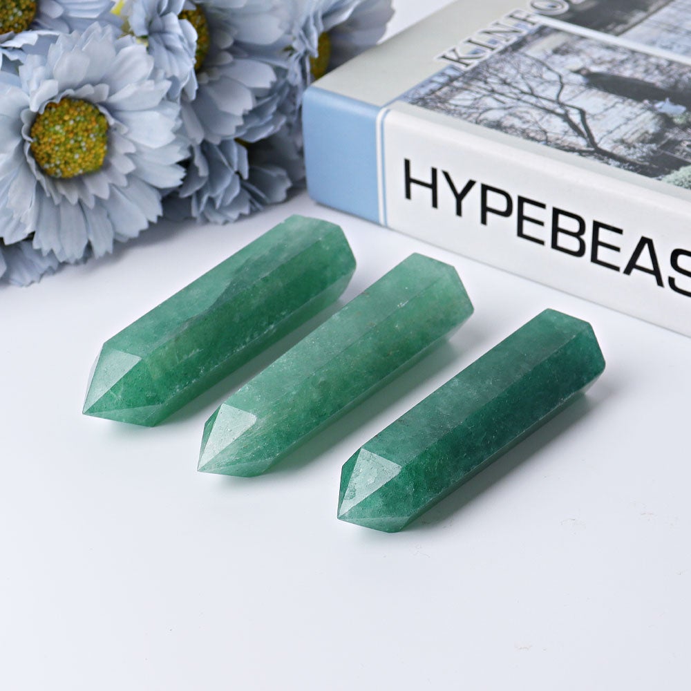 3"-3.5" Green Strawberry Crystal Towers Points Bulk Best Crystal Wholesalers